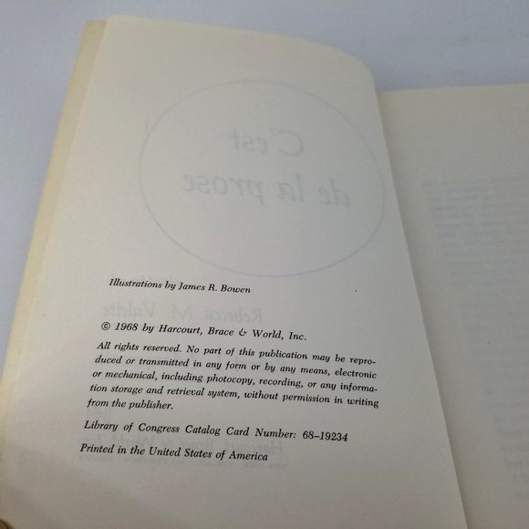 C'est de la Prose French Poem Book 1968 Paperback Valette Morgenroth USA - Picture 3 of 10